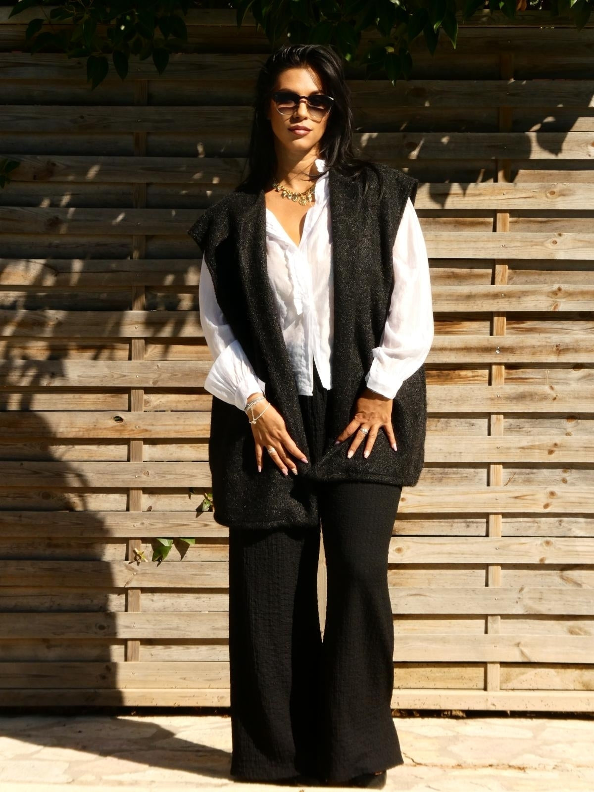 Gilet long sans manche